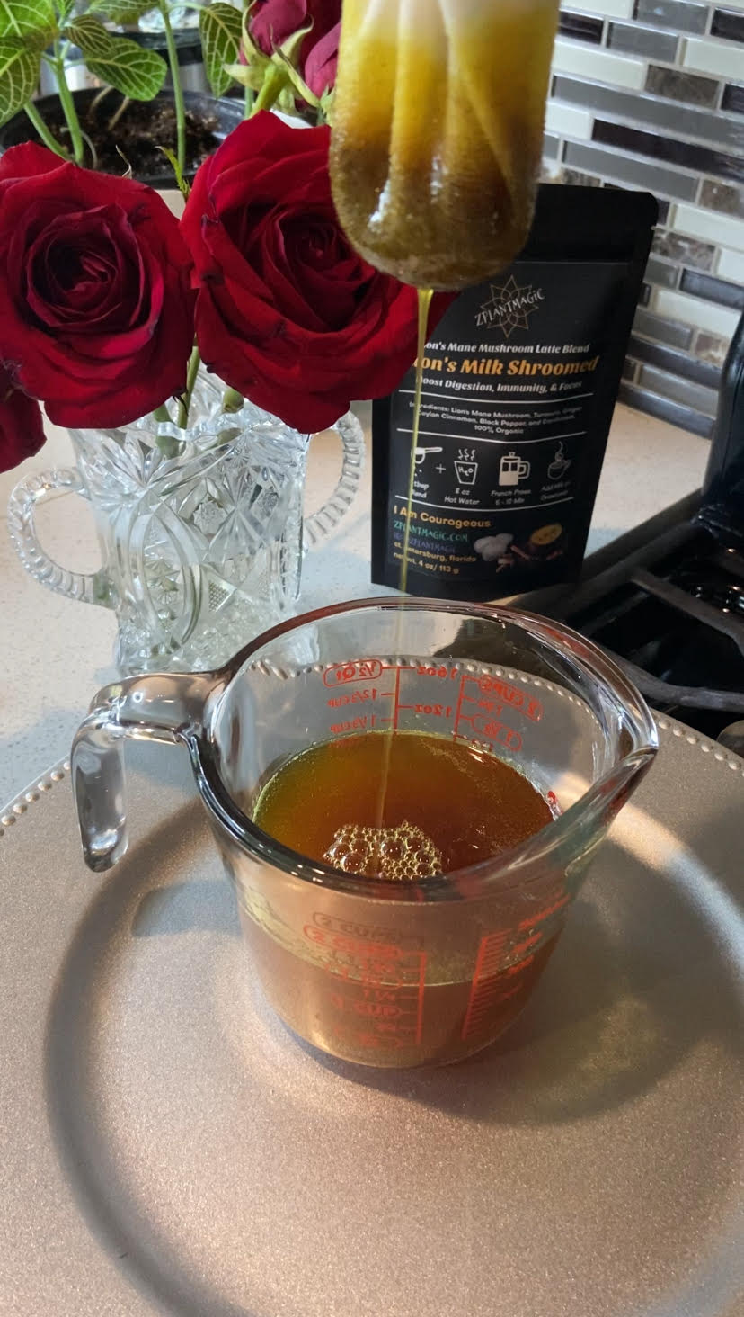 Herbal infused ghee to support digestion and wellness.