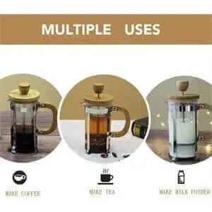 Bamboo Glass French Press multiple uses 