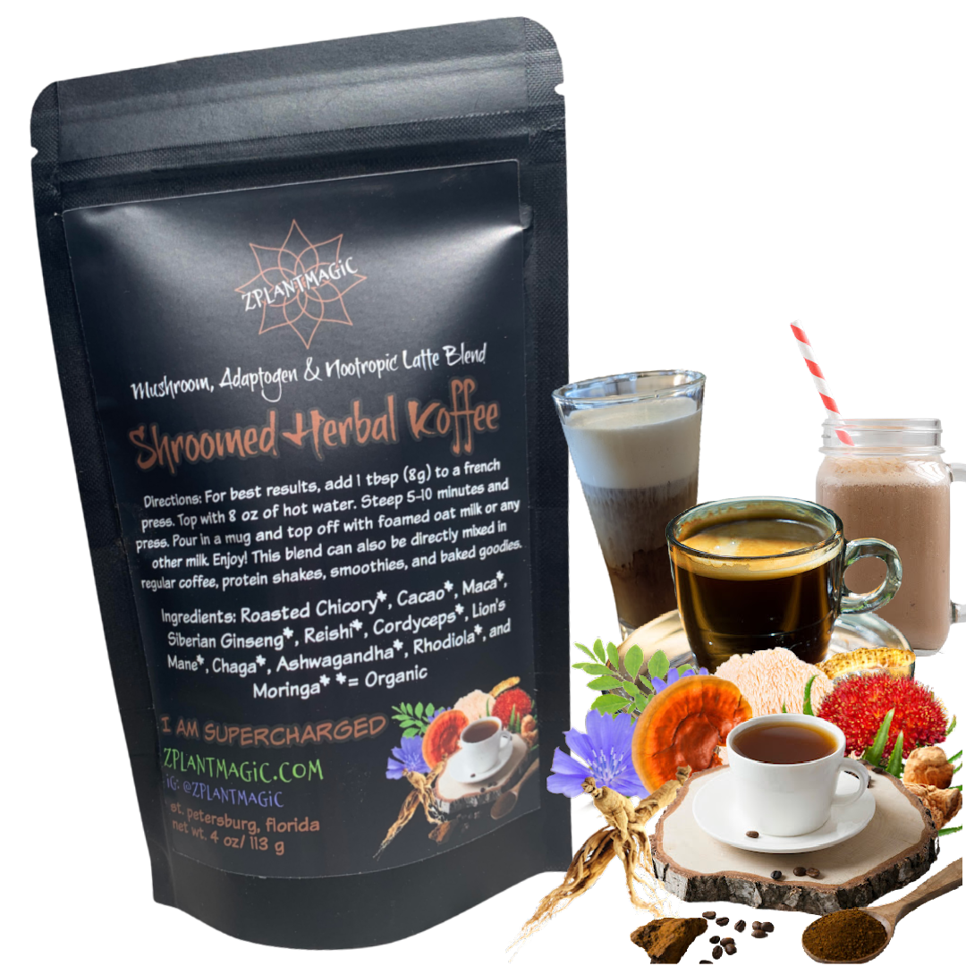 Shroomed Herbal Koffee - Mushroom Coffee Alternative that Tastes Like Coffee! No caffeine or coffee added